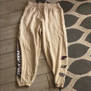 PINK Victoria's Secret Cream Track Pants